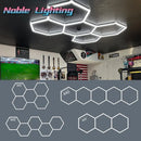 Axyaa Hexagon LED Garage Light for Auto Body Repair Workshop & Custom Lighting