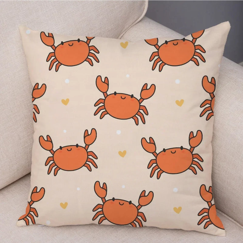 Axyaa Cartoon Animal Cushion Cover: 45*45cm for Living Room, Sofa, Car, Children's Room