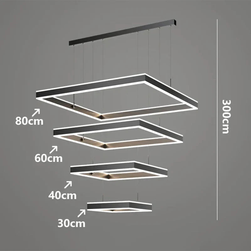 Axyaa Nordic Stair Chandelier Ceiling Light for Living Room Dining Room - Indoor Lighting