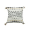 Axyaa Boho Cotton Throw Pillow Cover 18x18, Handwoven Decorative Cushion for Living Room