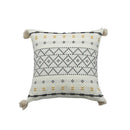 Axyaa Boho Cotton Throw Pillow Cover 18x18, Handwoven Decorative Cushion for Living Room