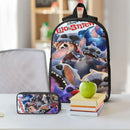 Axyaa Kids Backpack Lunch Box Pencil Boxes Set for School - Lilo Stitch 2025 Movie