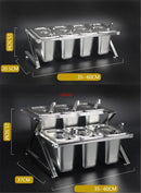Axya Stainless Steel Buffet Pan Set with Rack and Shelf