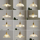 Axyaa Glass Flower Pendant Light - Nordic Retro Design for Various Spaces