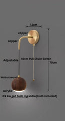 Axyaa Adjustable LED Wood Wall Sconce Light for Bedroom & Aisle
