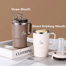 Axyaa Stainless Steel Insulated Coffee Mug with Lid, Spoon - Ideal for Office, Students, Outdoor Activities