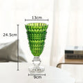 Axyaa Transparent Glass Vase Desk Decoration Goblet Shape for Hydroponics and Flower Arrangement