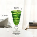 Axyaa Transparent Glass Vase Desk Decoration Goblet Shape for Hydroponics and Flower Arrangement