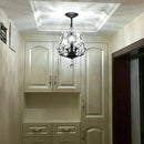 Axyaa Crystal Chain LED Chandelier: Retro Metal Lustre Pendant Lighting for Indoor Decor