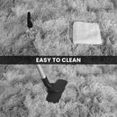 Axyaa Tie-Dye Memory Foam Plush Rug, Light Gray Large Rug for Living Room & Bedroom