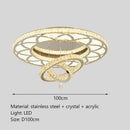 Axyaa Nordic Crystal LED Ceiling Chandelier - Elegant Minimalist Luxury Lighting for Home