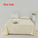 Axyaa Solid Color 5D Embossed Knitted Summer Quilt - Washed Cotton Cool Quilt