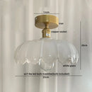 Axyaa Glass Copper Nordic Ceiling Light - Living Room LED Lamp Fixtures