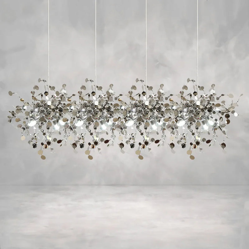 Axyaa Nordic Art Stainless Steel Chandelier for Living Room, Bar, and Kitchen Decor