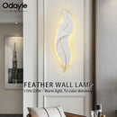 Axyaa Nordic Feather LED Wall Lamp for Home Decor