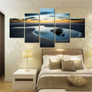 Axyaa 5-Piece Nature Tide Pool Canvas Poster Set for Modern Home Decor