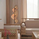 Axyaa Wabi Sabi Rattan Floor Lamp Handmade Designer LED Standing Light