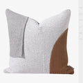 Axyaa Modern Luxury Leather Woven Pillow for Living Room Sofa
