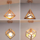 Axyaa Wood Pendant Lights for Dining Room Kitchen Decor LED Ceiling Lamps