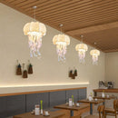 Axyaa French Silk Chandelier | Creative Jellyfish LED Pendant Light