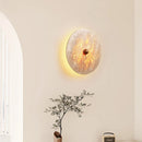 Axyaa Cream Marble Circular Sconce Lamp for Living Room & Bedroom