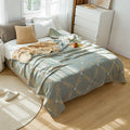 Nordic Cotton Throw Blanket | Axyaa Summer Quilt for Home Decor & Sofa