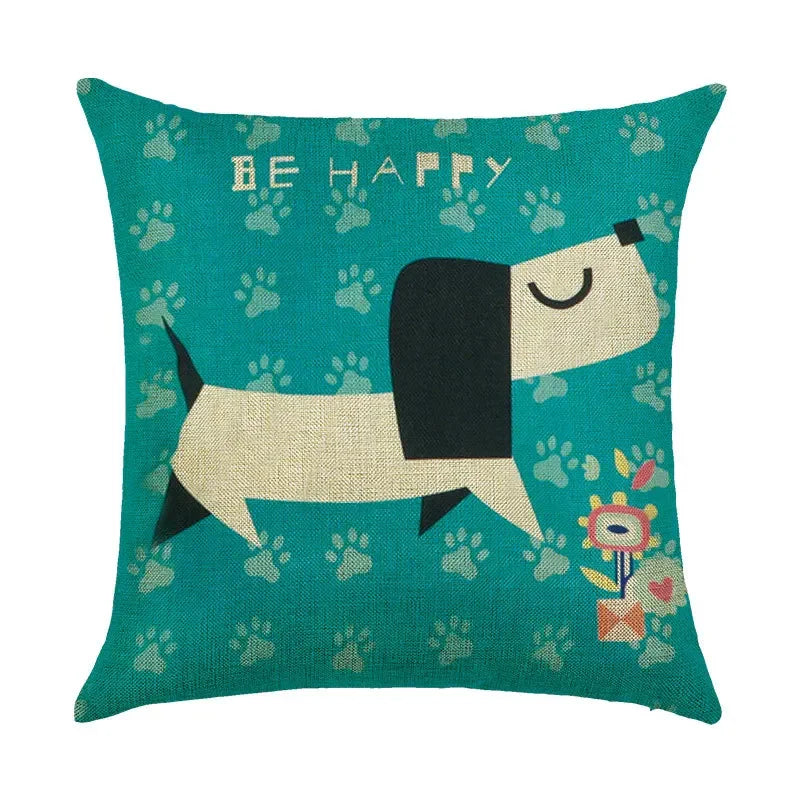 Axyaa Animal Print Pillow Cover: Stylish Sofa & Chair Linen Cushion Cover Art