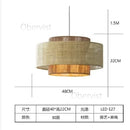 Axyaa Handmade Hemp Rope Chandelier, Vintage LED Pendant Lights for Dining Room