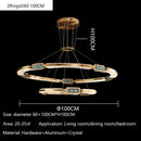 Axyaa Highend Crystal Chandelier LED Luxury Pendant Lamp for Home Decor