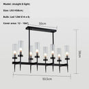 Axyaa Gold Metal Glass Pendant Light with LED, Chain Hanging Lamp for Modern Living Room