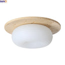 Axyaa LED Ceiling Lamp Nordic Style Yellow Travertine Acrylic Living Room Light