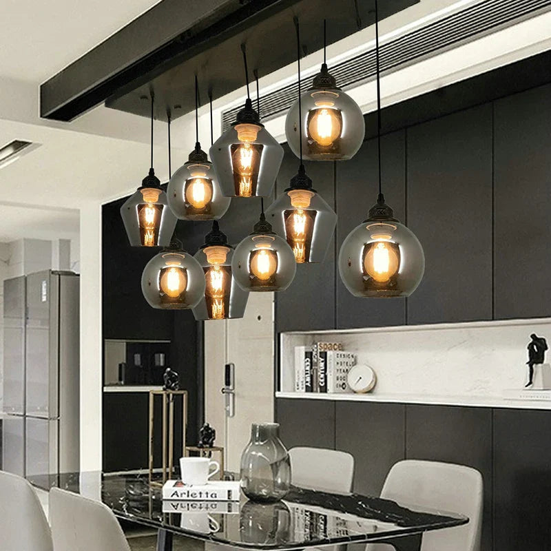 Axyaa Stainless Steel LED Chandelier Lights for Nordic Home Decor