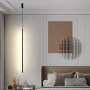 Axyaa Black Aluminum LED Pendant Light for Dining Room Bedroom Decor