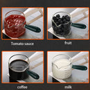 Axya Glass Handle Espresso Measuring Cup 125ml Vshape Coffee Milk Supplies