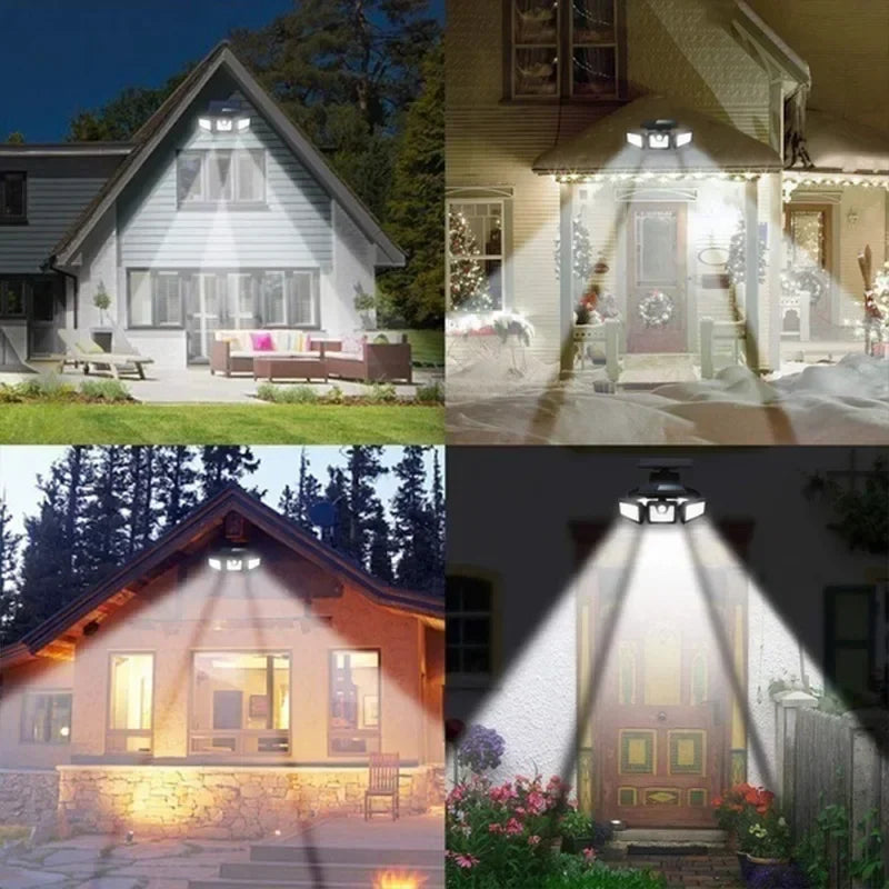 Axyaa Solar Motion Sensor Wall Light - Adjustable Head, Waterproof IP65