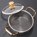 Axya Double Bottom Stainless Steel Soup Pot, Non-Stick Korean Hotpot
