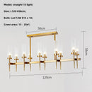 Axyaa Gold Metal Glass Pendant Light with LED, Chain Hanging Lamp for Modern Living Room