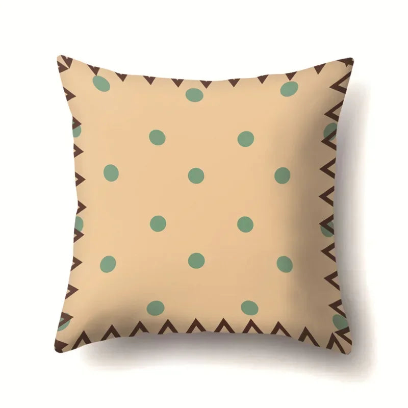 Axyaa Retro Geometric Pattern Cushion Cover for Sofa and Couch Décor