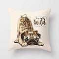 Cute Pug Bulldog Pillowcase for Living Room Decor - Axyaa Home Decor