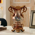Axyaa European Resin Vase with Dried Flowers for Home Decor