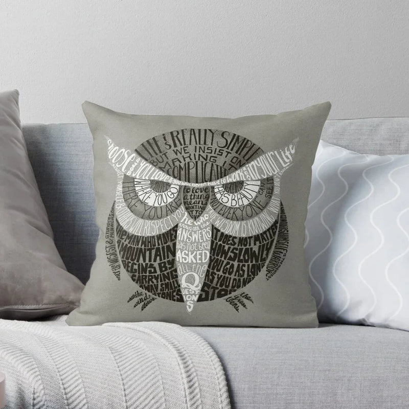 Cute Cat Decorative Pillow Case Cover for Modern Living Room Sofa by Axyaa