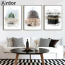 Axyaa Islamic Canvas Art Print Mecca Kaaba Bohemia Decor