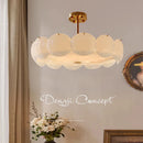 Axyaa French Cream White Glass Ceiling Light for Medieval Style Rooms