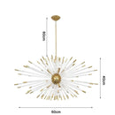 Axyaa Crystal LED Spherical Chandelier for Luxury Living Room, Restaurant, Bedroom & Hotel