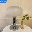 Axyaa Frosted Glass Table Lamp with Chrome Metal Base