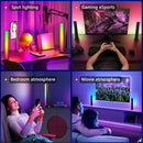 Axyaa RGB LED Floor Lamp: Smart APP Control Music Night Light Strip for Colorful Indoor Ambiance