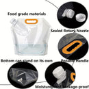 Axyaa Reusable Storage Bags with Handle and Nozzle, Leak Proof Freezer Bag