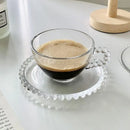 Axyaa Glass Beaded Dish Coffee Cup Set
