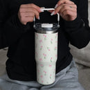 Axyaa 900ml Thermal Water Bottle with Straw, Insulated Stainless Steel Tumbler Cup