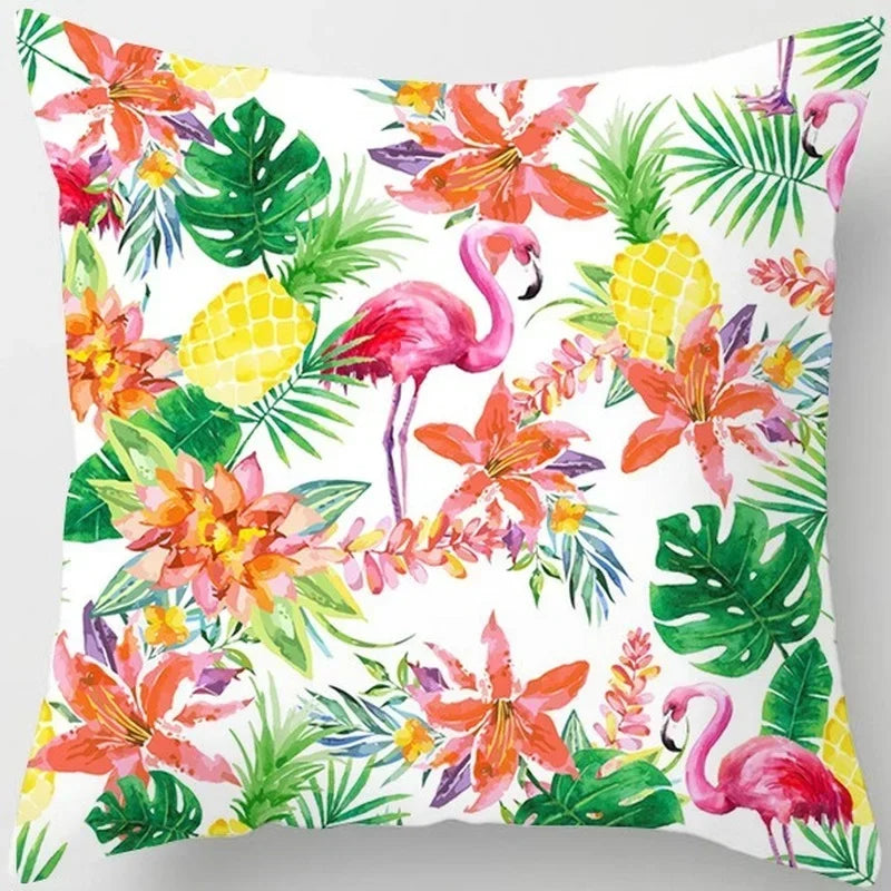 Axyaa Flamingo Cushion Cover 45*45cm – Home Sofa Decor Pillowcase